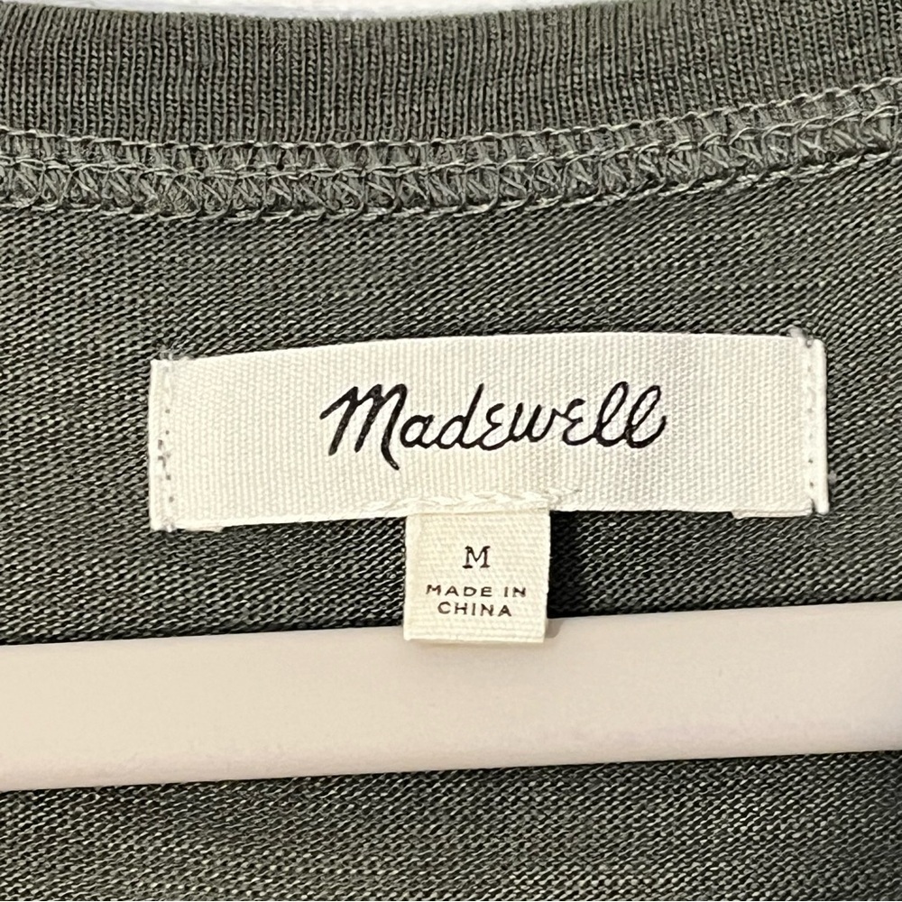 Madewell | Olive green tank midi/maxi dress Women’s size M stretch vacation - Picture 4 of 8